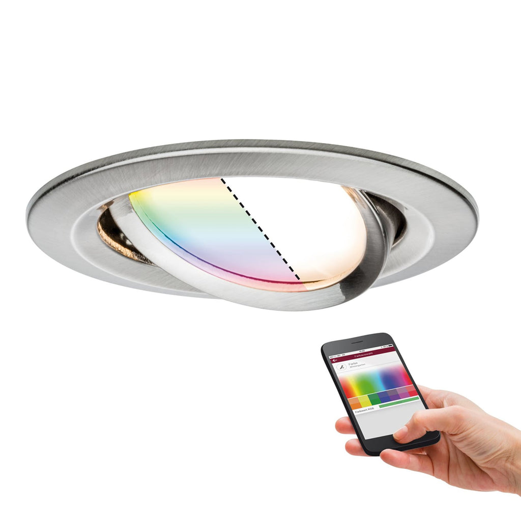 Innbyggingsspot Nova Plus RGBW dimbar Zigbee Ø8,4 cm bakside