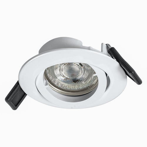 Innbyggingsspot Recess Twistlock GU10 4,3W hvit forfra