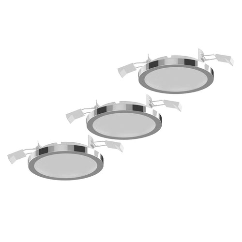 Innbyggingsspot Aqua Pur 3-pack GX53 krom IP44 Ø11 cm for våtrom og baderom