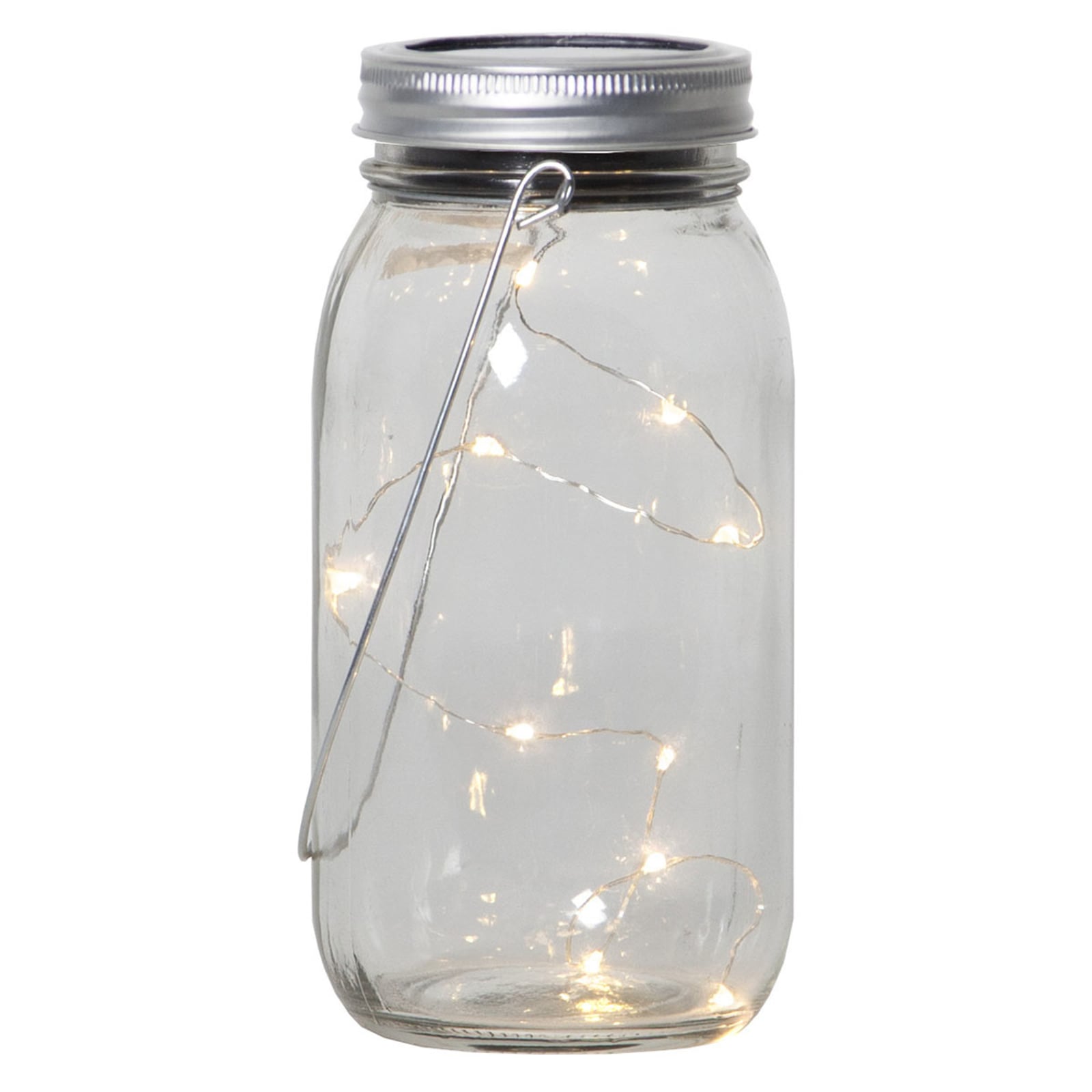 Detalj av Jamjar solcellelampe dekor glass med lyslenke IP44