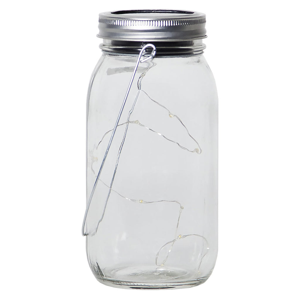 Montert Jamjar solcellelampe dekor glass med lyslenke IP44 i busk