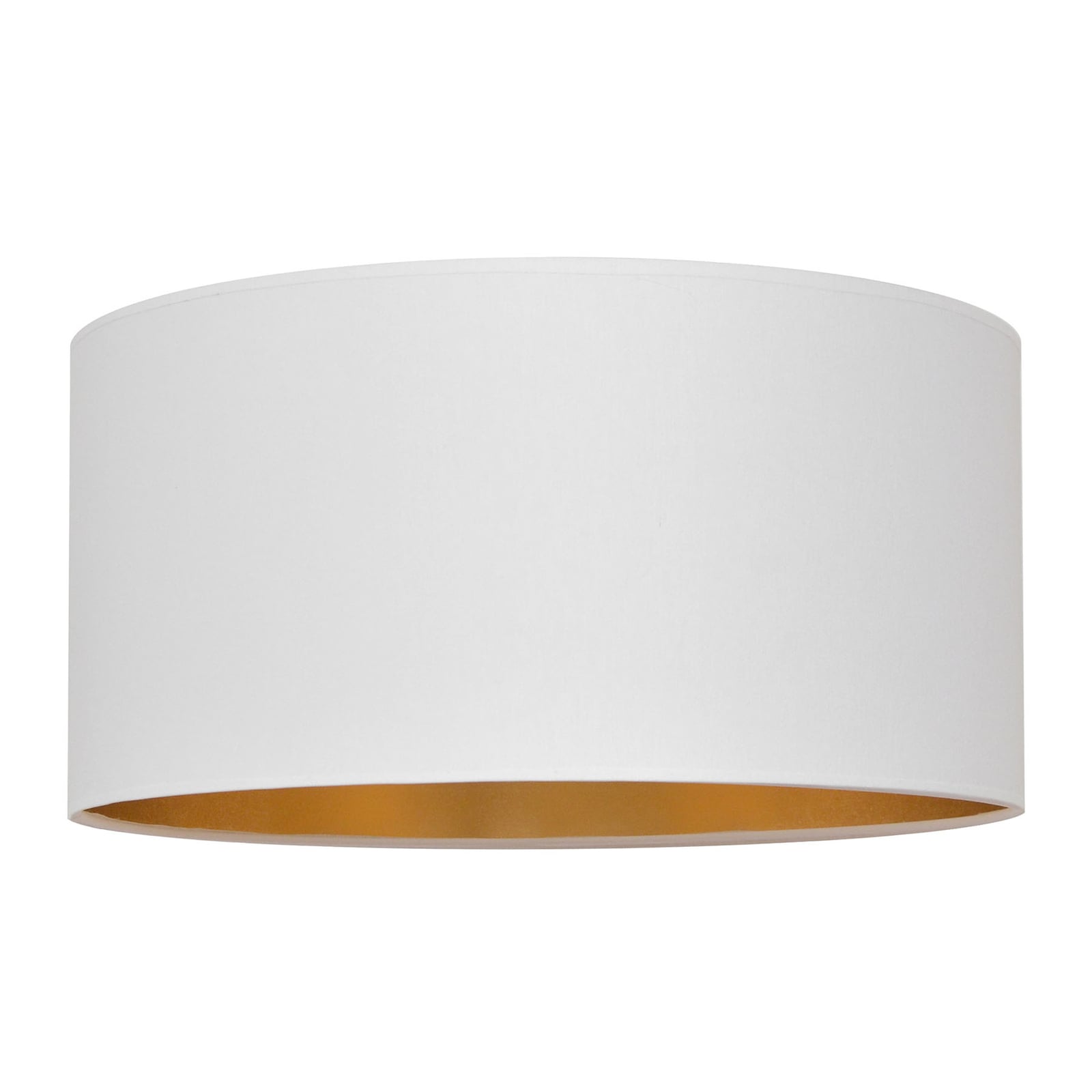Lampeskjerm Alba tekstil hvit/gull Ø40 cm E27 bakside
