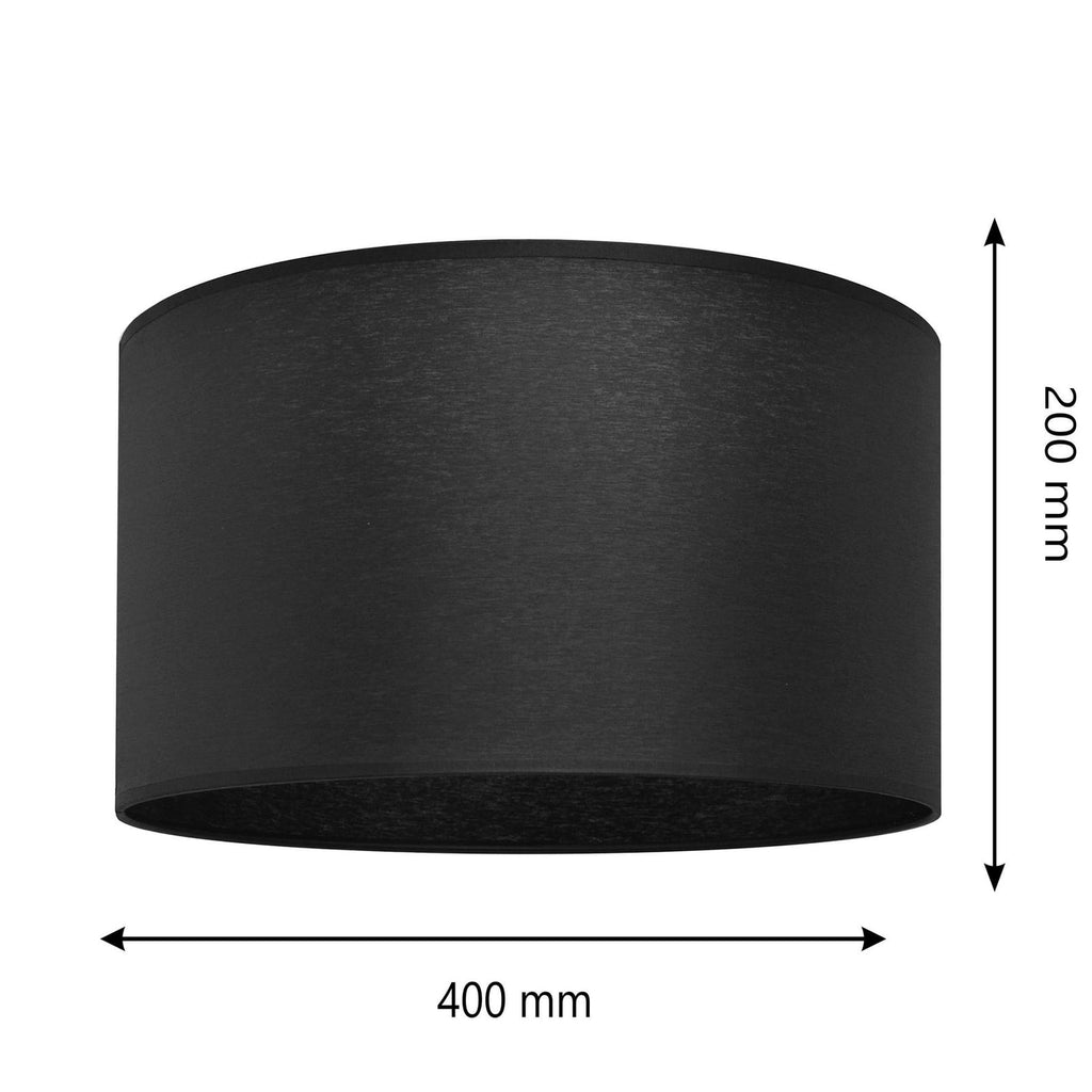 Lampeskjerm Alba tekstil svart Ø40 cm E27 detalj