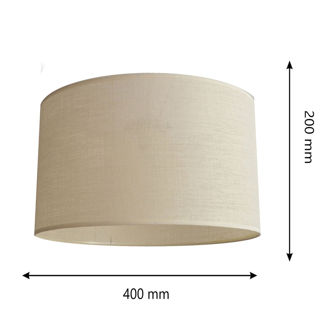Lampeskjerm Alba tekstil ecru E27 Ø40 cm i interiør