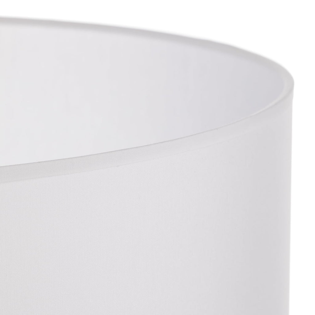 Lampeskjerm Alba tekstil hvit Ø40 cm E27 montert i rom