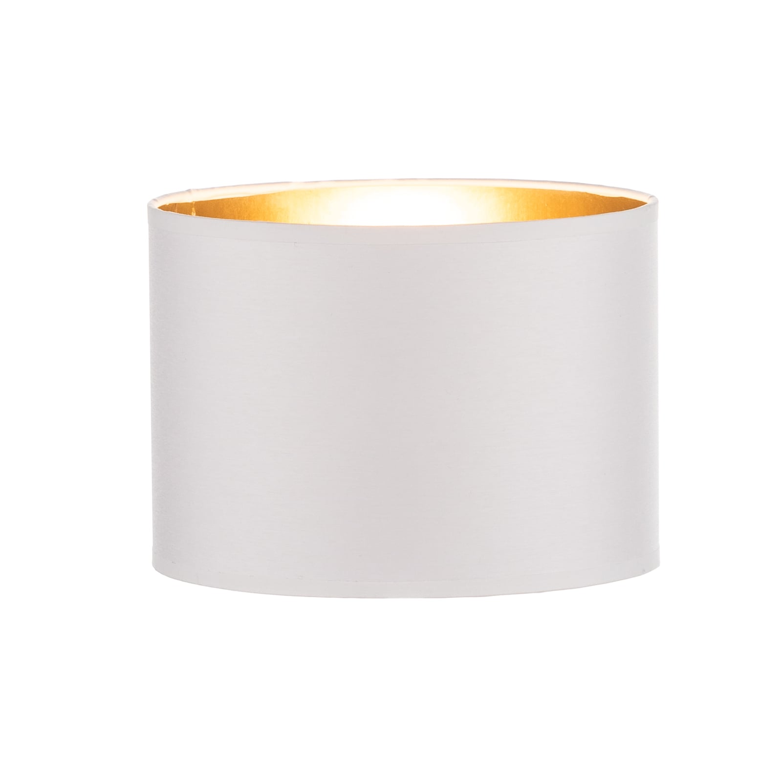 Lampeskjerm Alba tekstil hvit/gull Ø20 cm E27 bakside