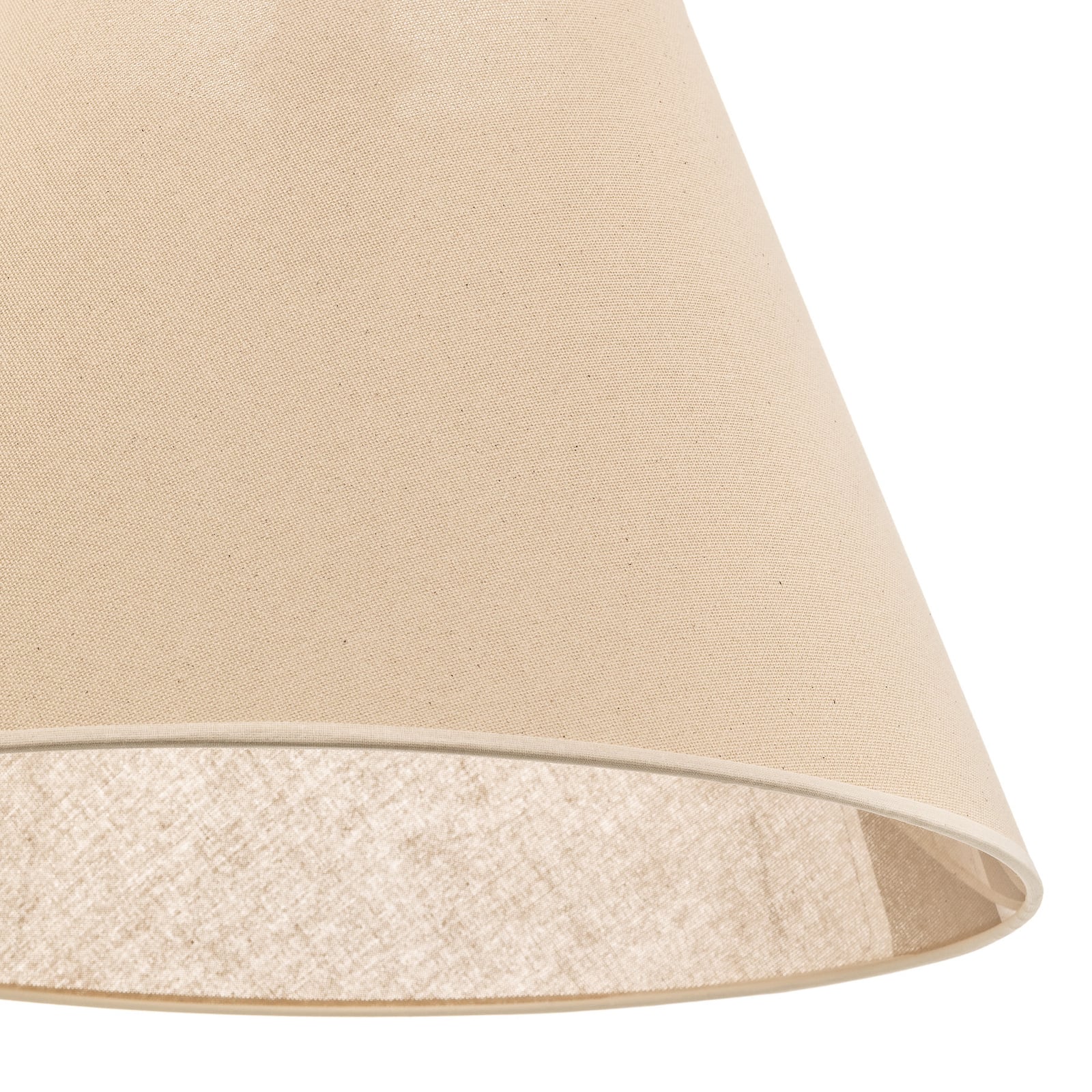Lampeskjerm Anna for pendellamper beige bomull montert