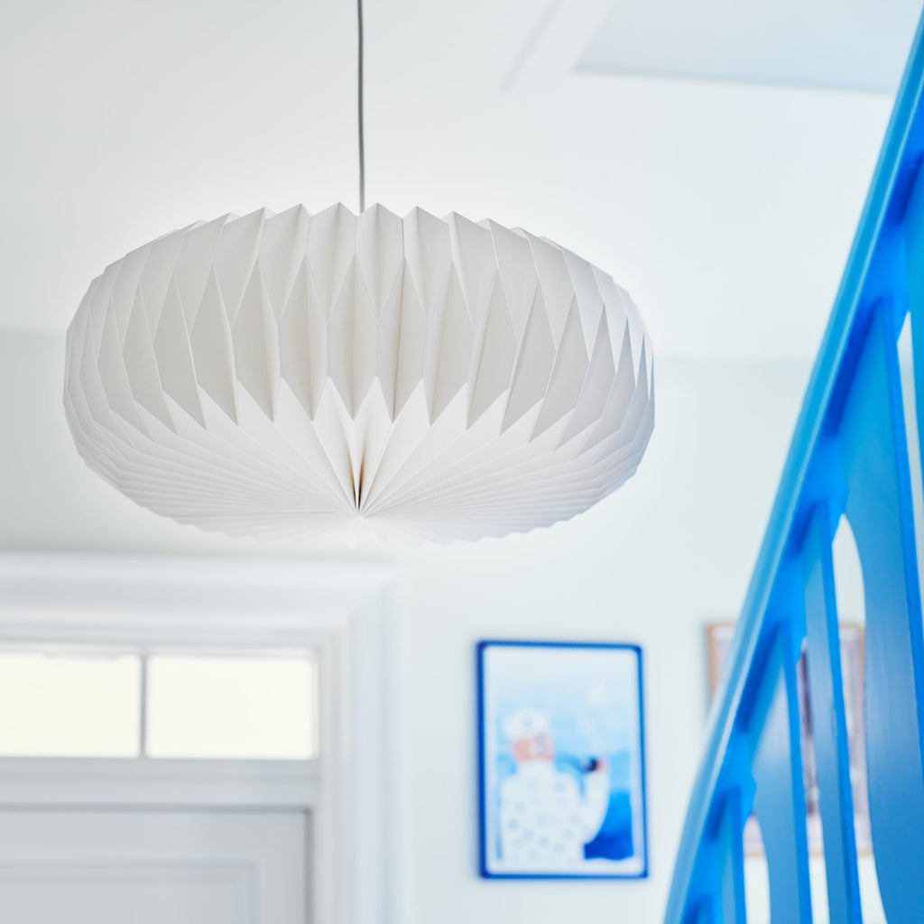 Lampeskjerm Belloy 45 papir hvit bakside