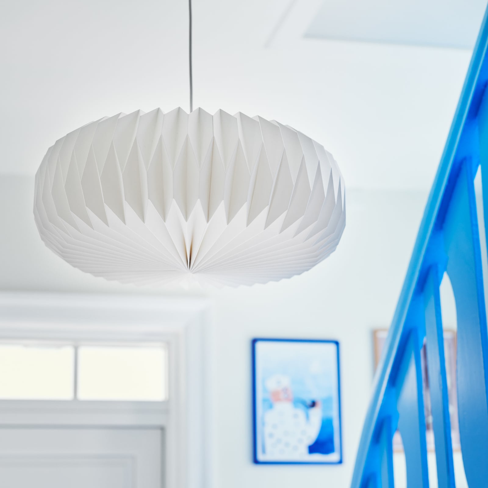 Lampeskjerm Belloy 45 papir hvit bakside