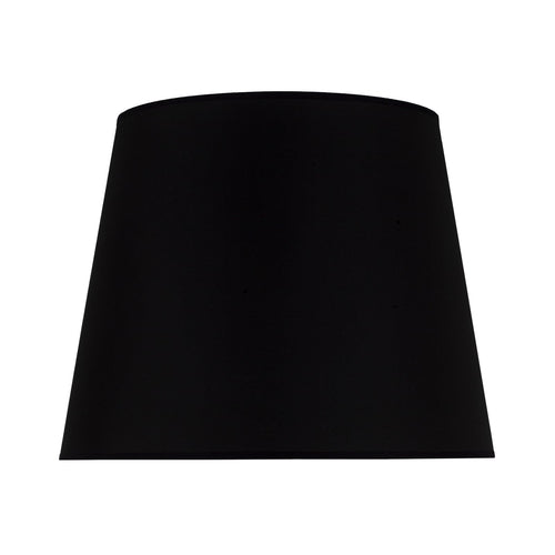 Lampeskjerm Classic L for gulvlamper svart tekstil forfra