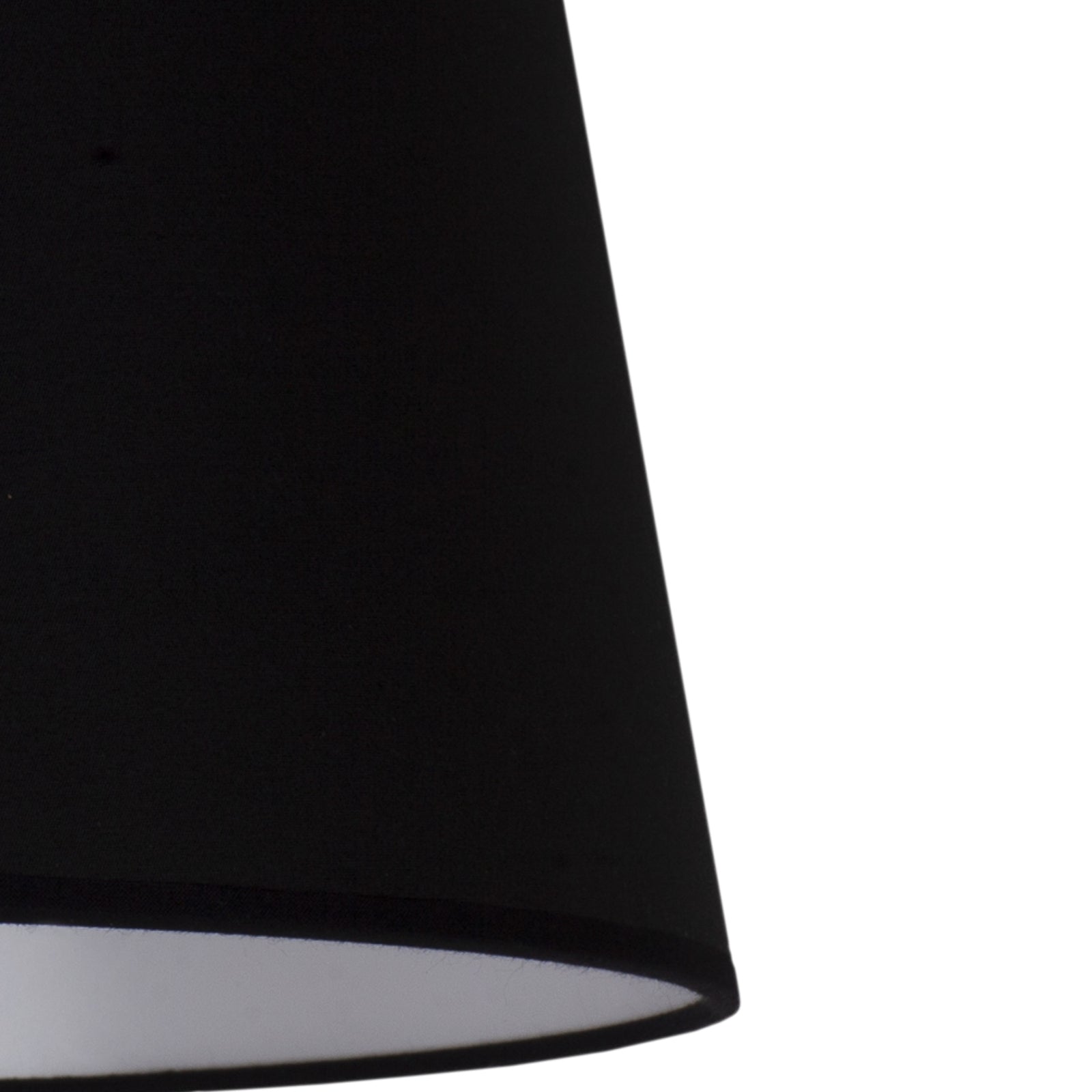 Lampeskjerm Classic L for gulvlamper svart tekstil montert