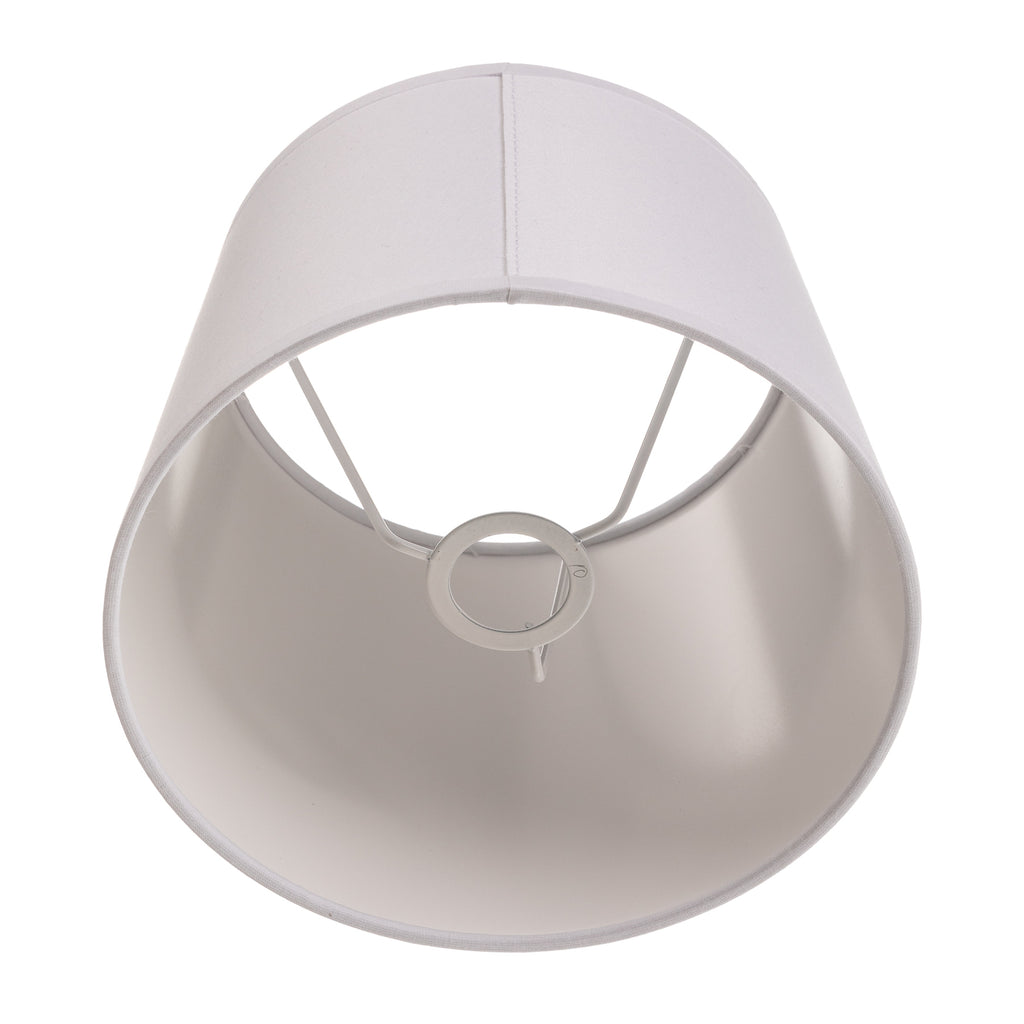 Lampeskjerm Classic S tekstil hvit E14 Ø19,5 cm sett fra siden