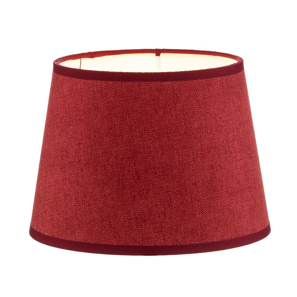 Lampeskjerm Classic S vevd tekstil rød E14 bakside