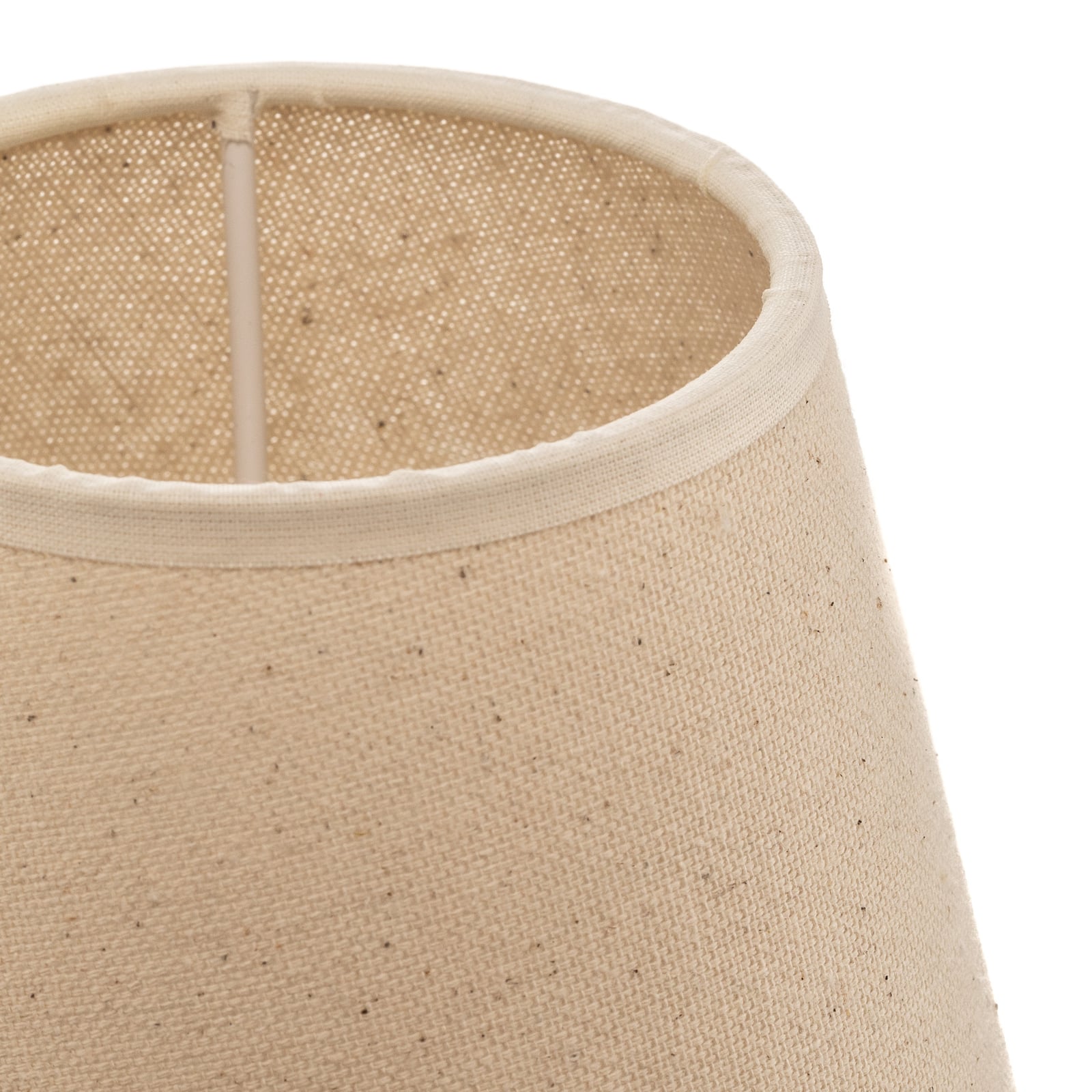 Lampeskjerm Cone AB bomull beige Ø15 cm E14 sett ovenfra