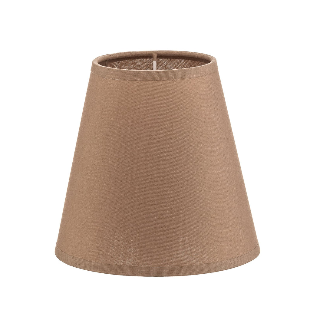 Lampeskjerm Cone AB bomull cappuccino Ø15 cm E14 forfra