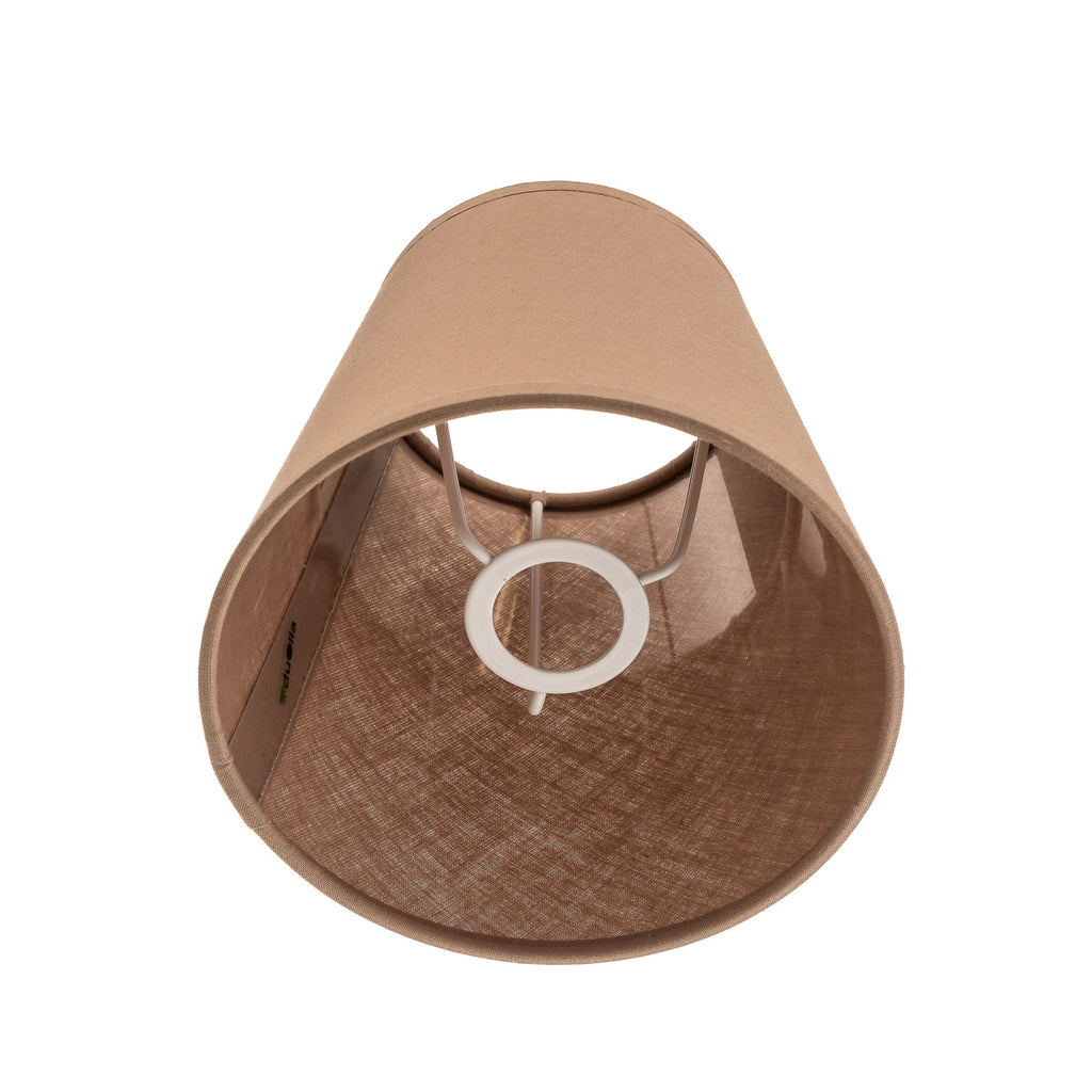 Detalj av lampeskjerm Cone AB bomull cappuccino Ø15 cm E14
