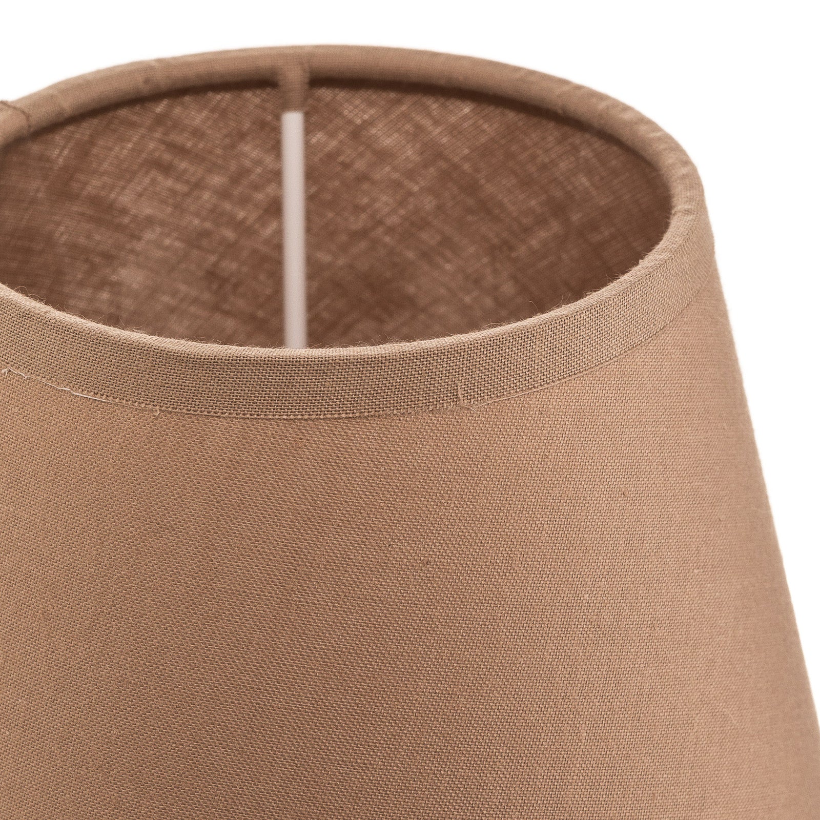 Montert lampeskjerm Cone AB bomull cappuccino Ø15 cm E14 i lampe