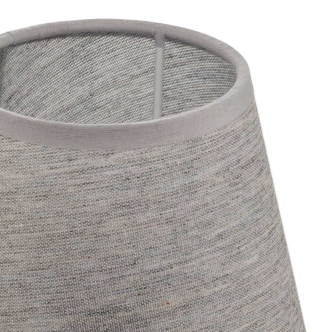 Lampeskjerm Cone AB bomull polyester grå montert på lampe