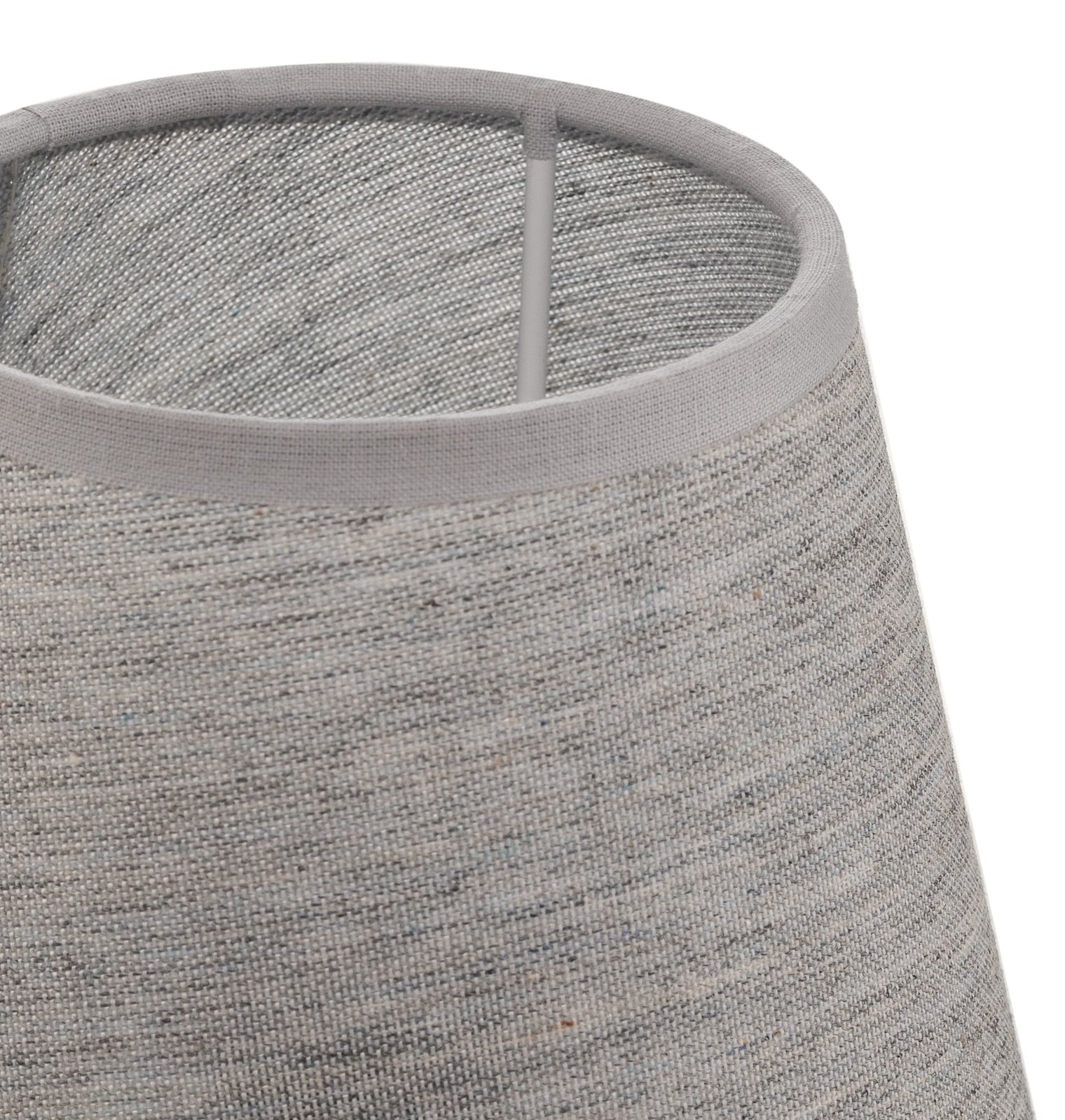 Lampeskjerm Cone AB bomull polyester grå montert på lampe