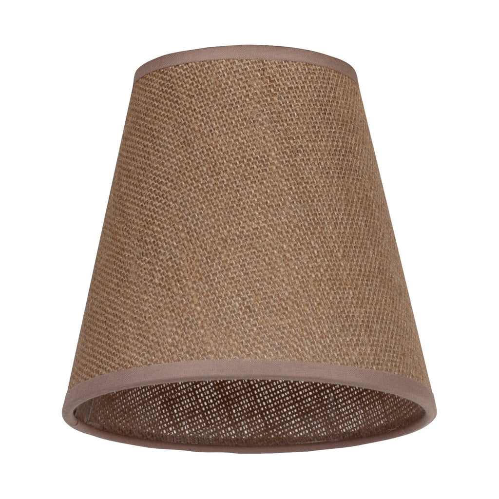 Lampeskjerm Cone AB tekstil lysebrun E14 Ø15 cm bakside