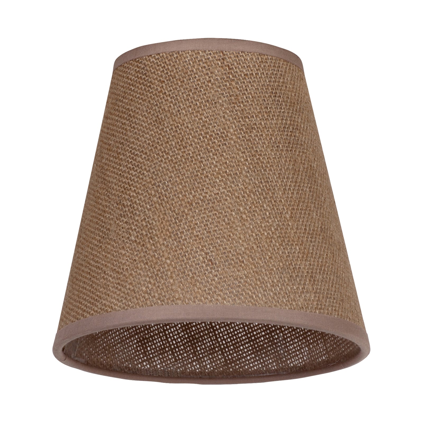 Lampeskjerm Cone AB tekstil lysebrun E14 Ø15 cm bakside