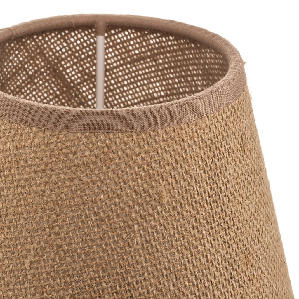 Lampeskjerm Cone AB tekstil lysebrun E14 Ø15 cm tekstilstruktur