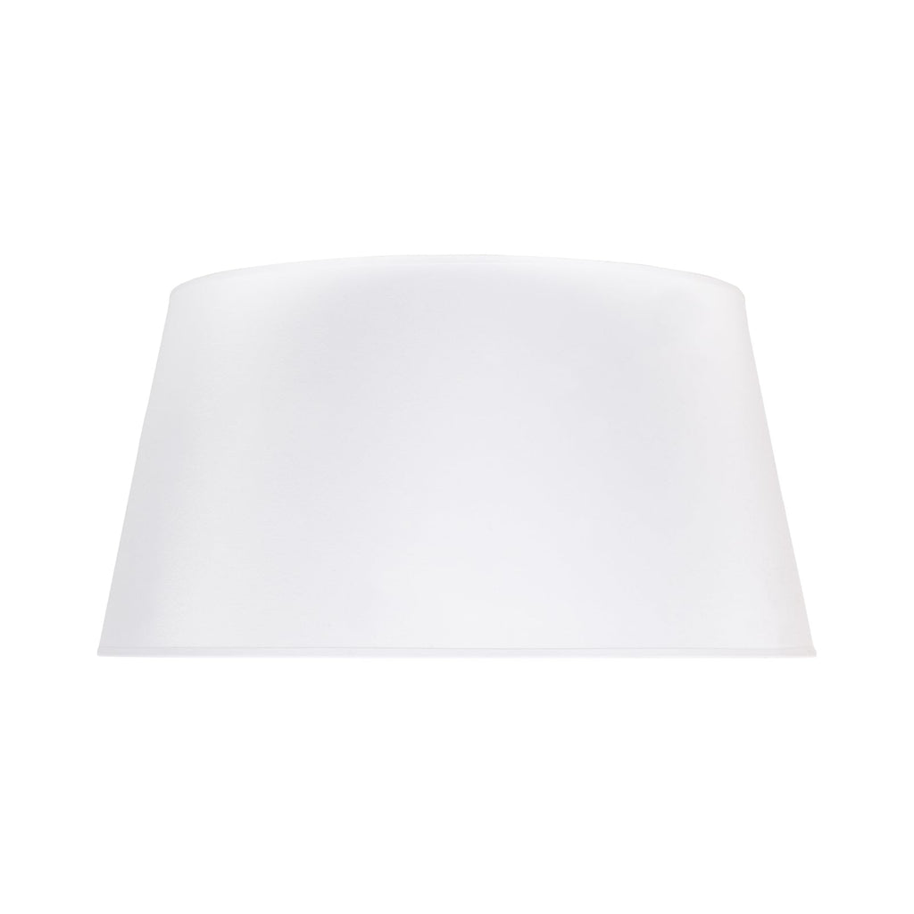 Lampeskjerm Cone chintz hvit Ø50 cm forfra