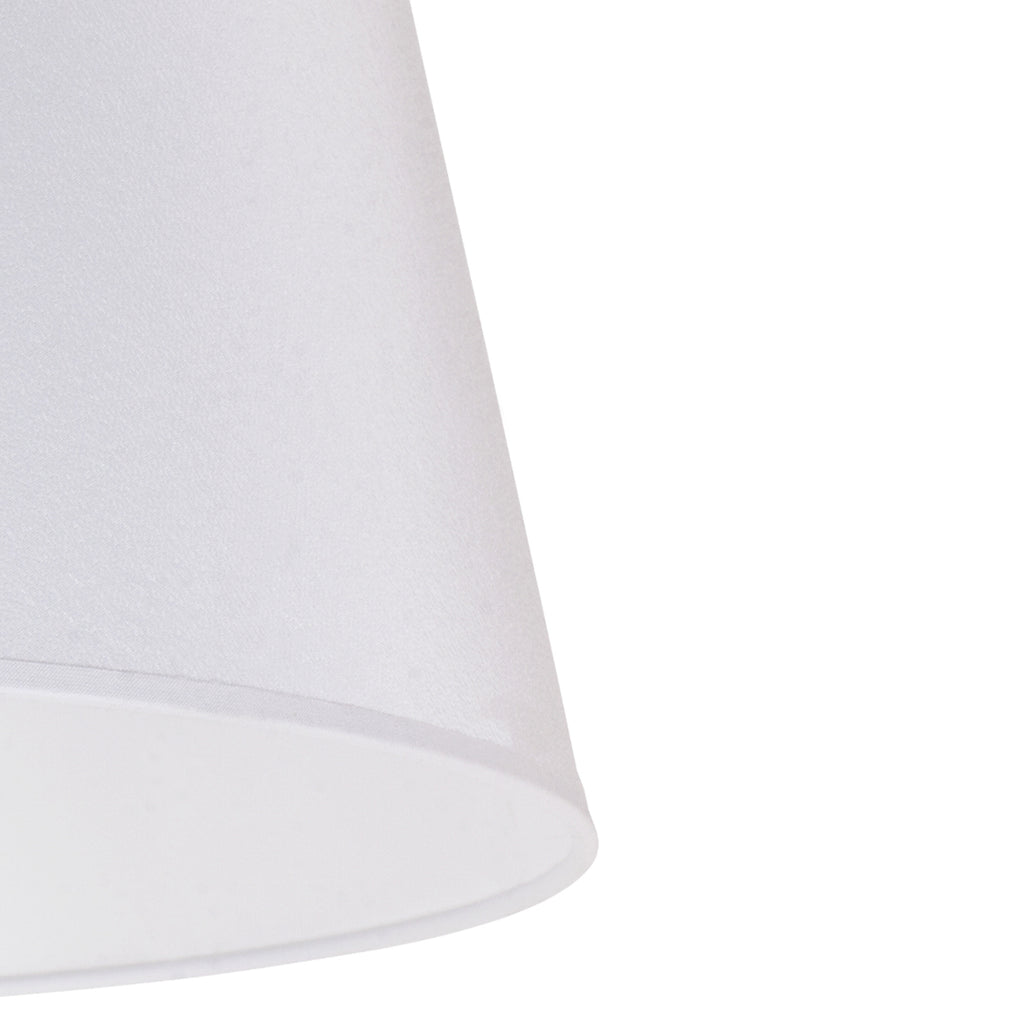 Lampeskjerm Cone chintz hvit Ø50 cm sideprofil