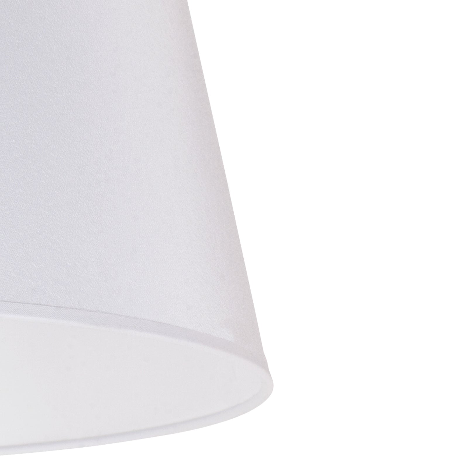 Lampeskjerm Cone chintz hvit Ø50 cm sideprofil