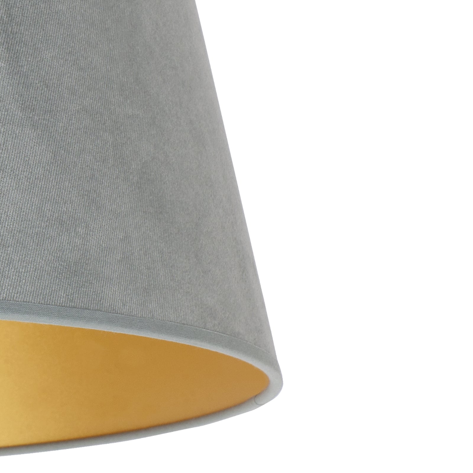 Montert Lampeskjerm Cone mintgrønn/gull semsket skinn Ø50 cm