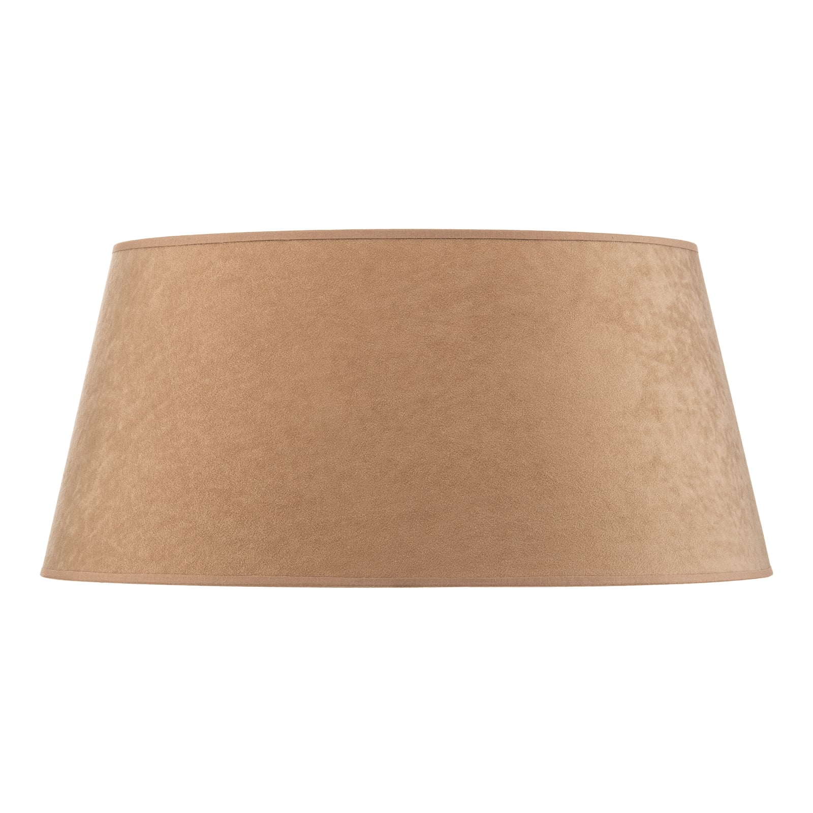 Lampeskjerm Cone semsket skinn beige/gull side