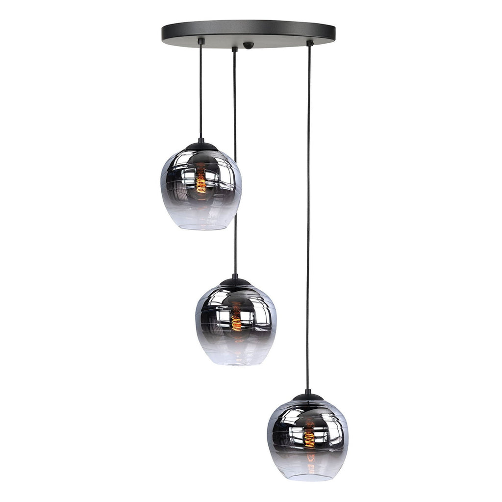 Detaljbilde av Lampeskjerm Fantasy Apple glass røykgrå Ø22 cm