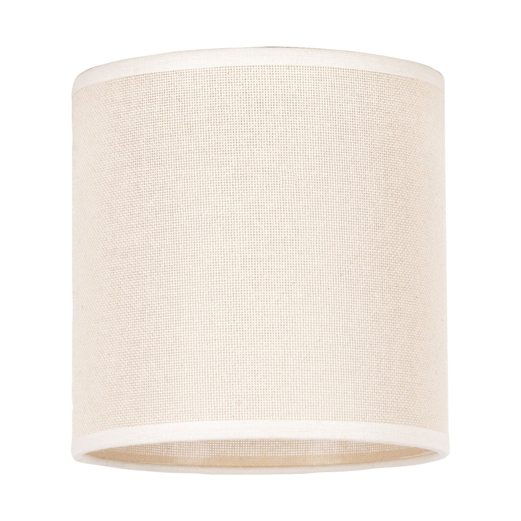 Lampeskjerm Roller bomull beige Ø15 cm høyde 15 cm E27 forfra