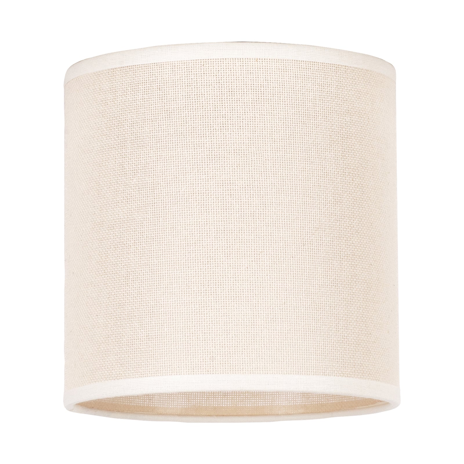 Lampeskjerm Roller bomull beige Ø15 cm høyde 15 cm E27 forfra