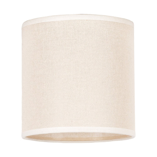Lampeskjerm Roller bomull beige Ø15 cm høyde 15 cm E27 forfra