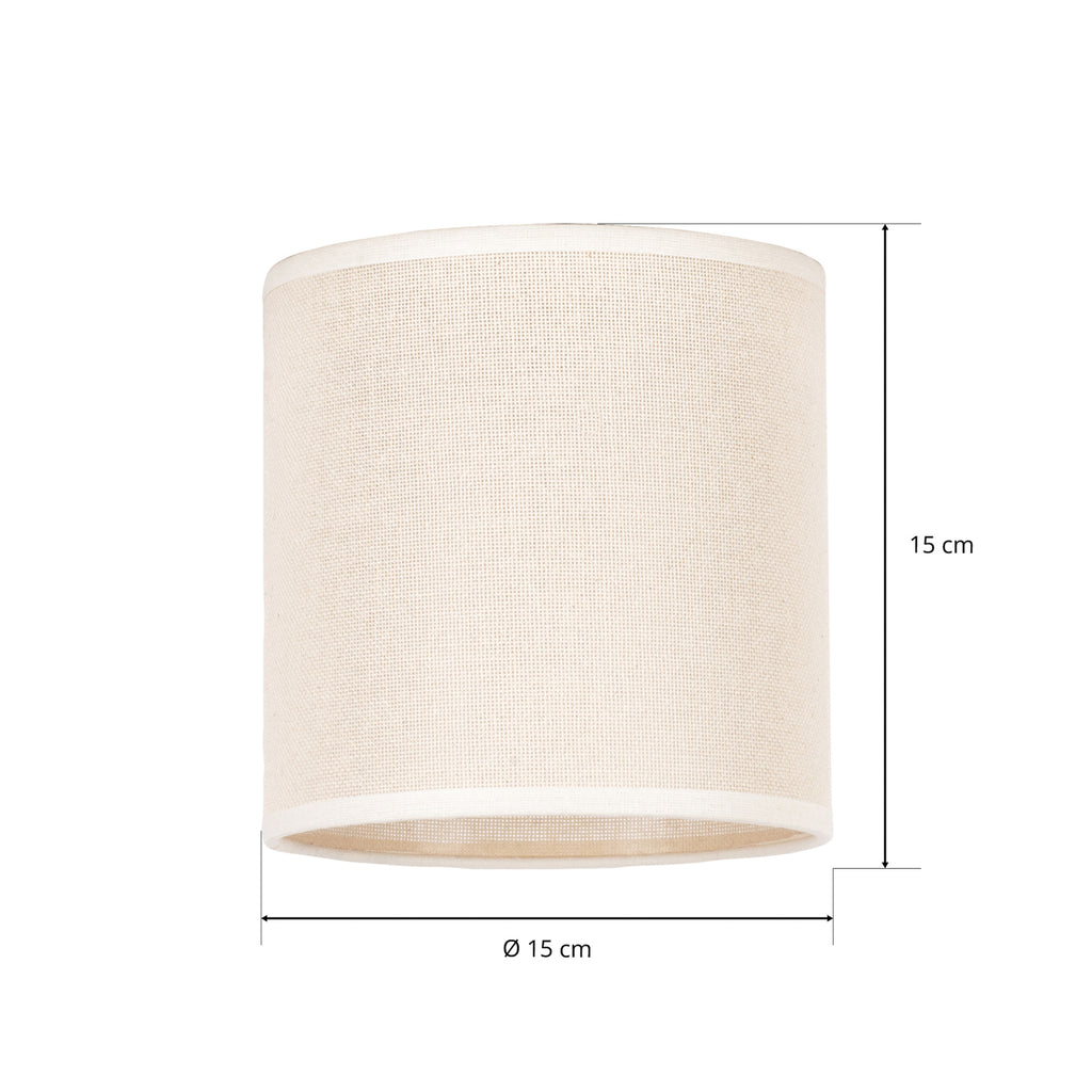 Lys som skinner gjennom Lampeskjerm Roller bomull beige
