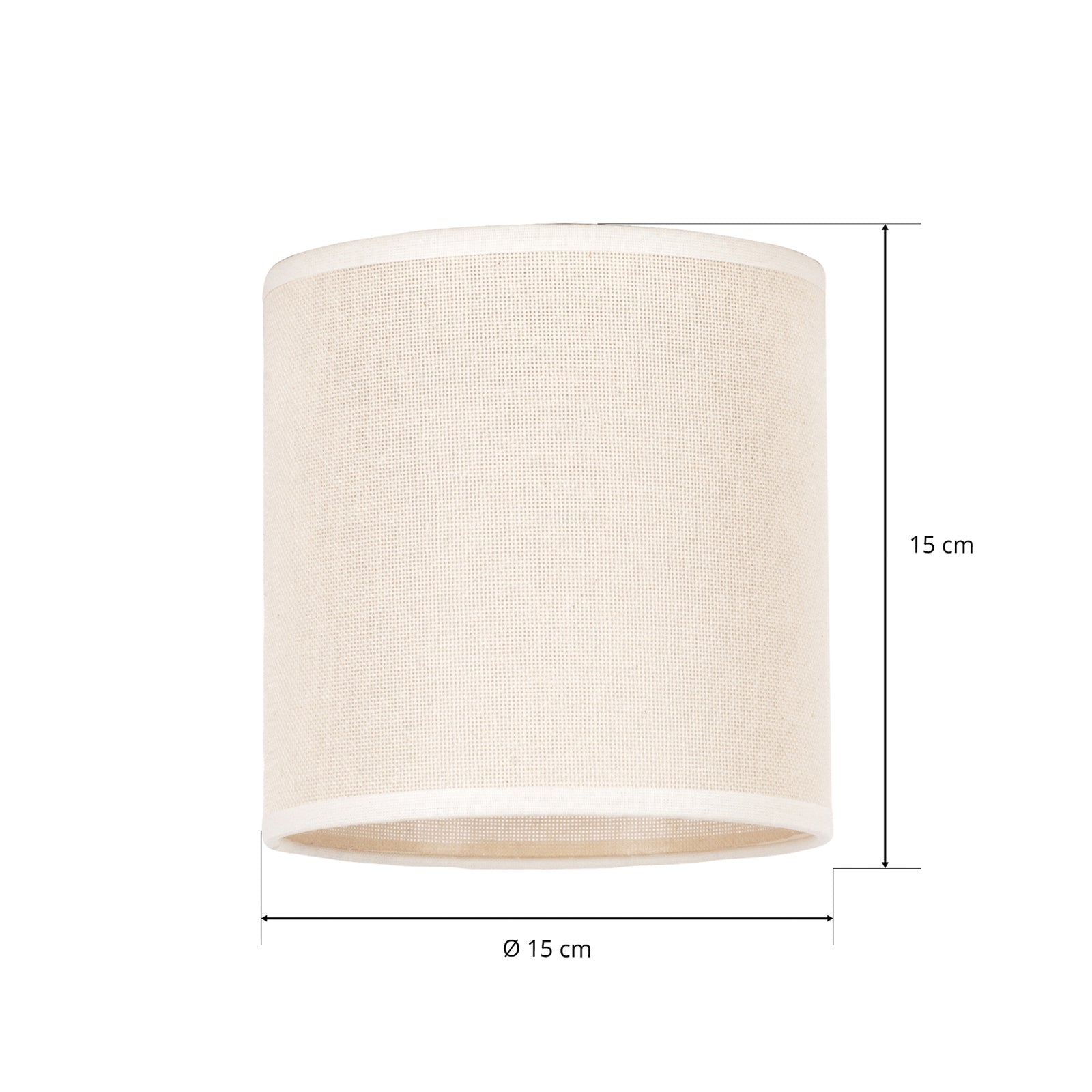 Lys som skinner gjennom Lampeskjerm Roller bomull beige