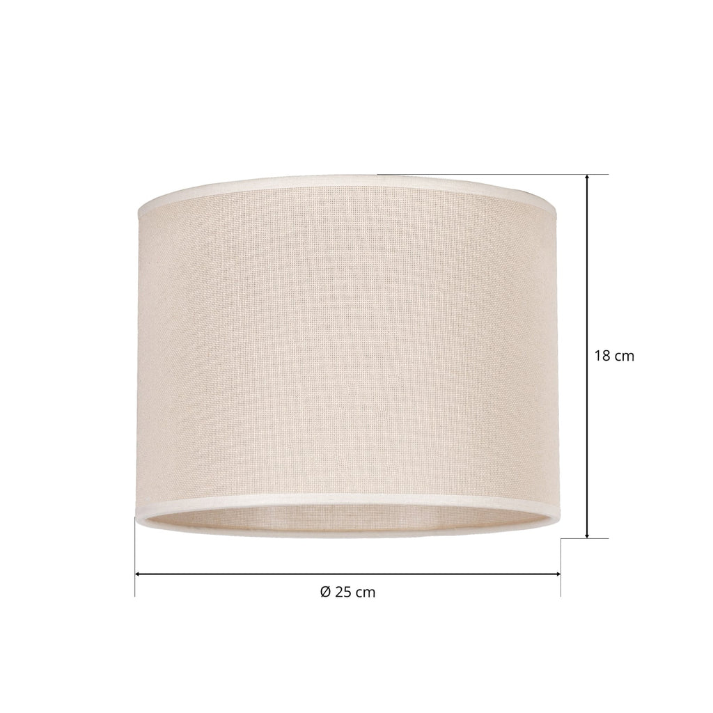 Lampeskjerm Roller bomull beige vinklet