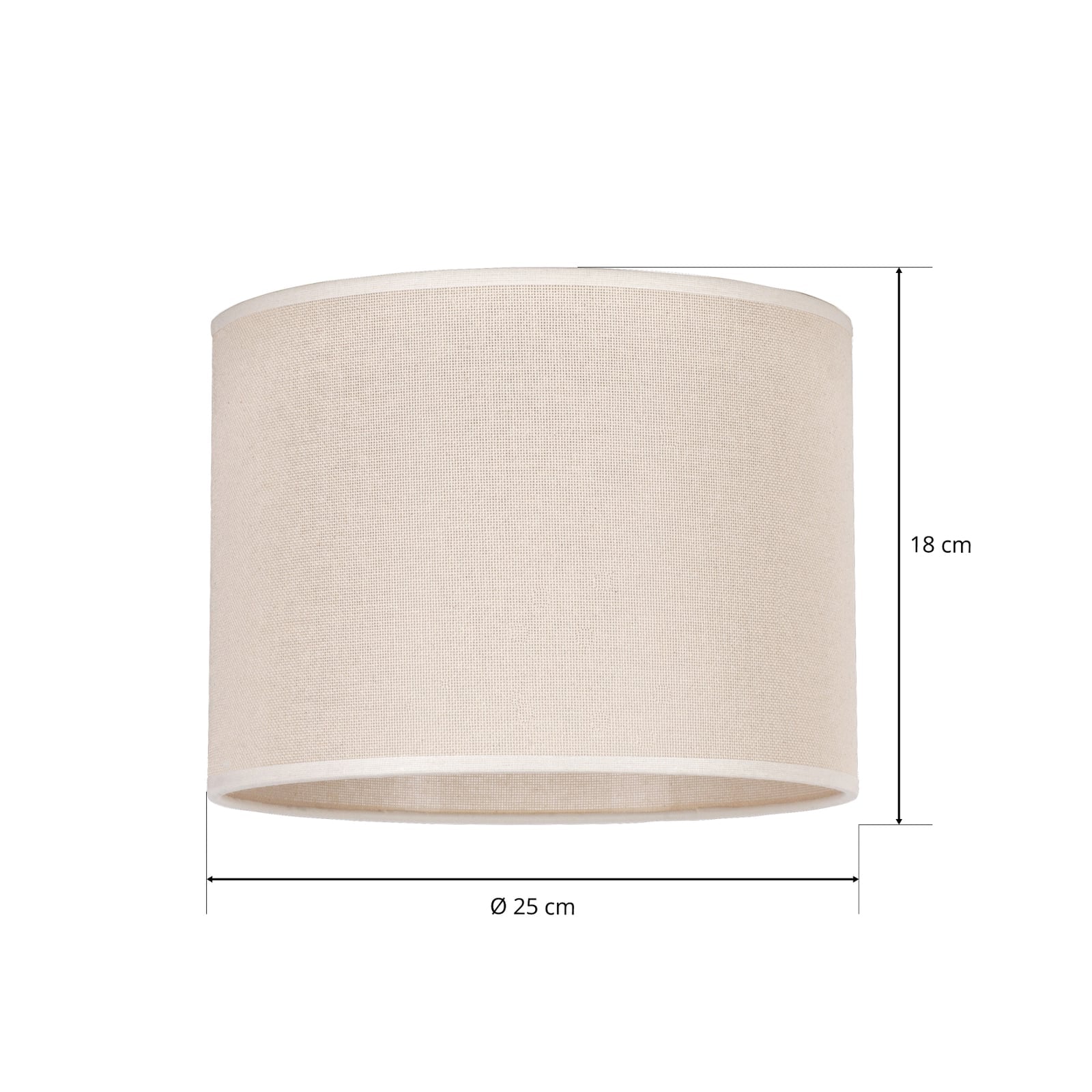 Lampeskjerm Roller bomull beige vinklet