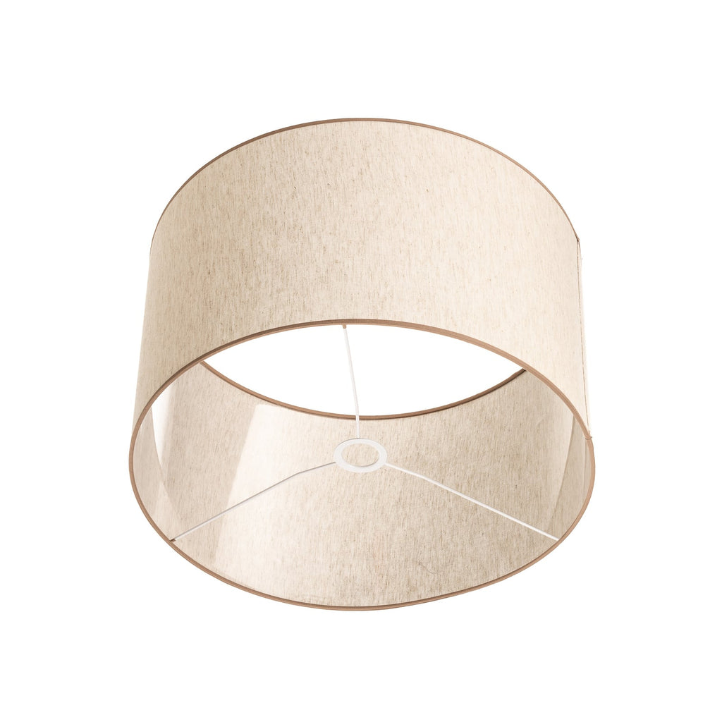 Detalj av stoff og søm på Lampeskjerm Roller bomull ecru/beige