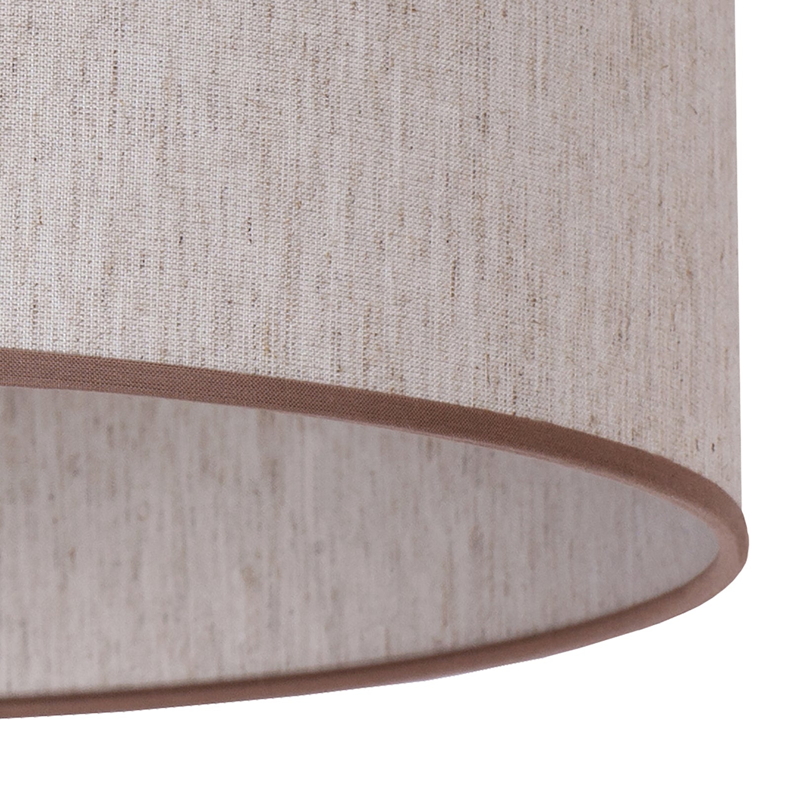 Nærbilde av stoff på Lampeskjerm Roller bomull ecru/beige Ø40 cm E27