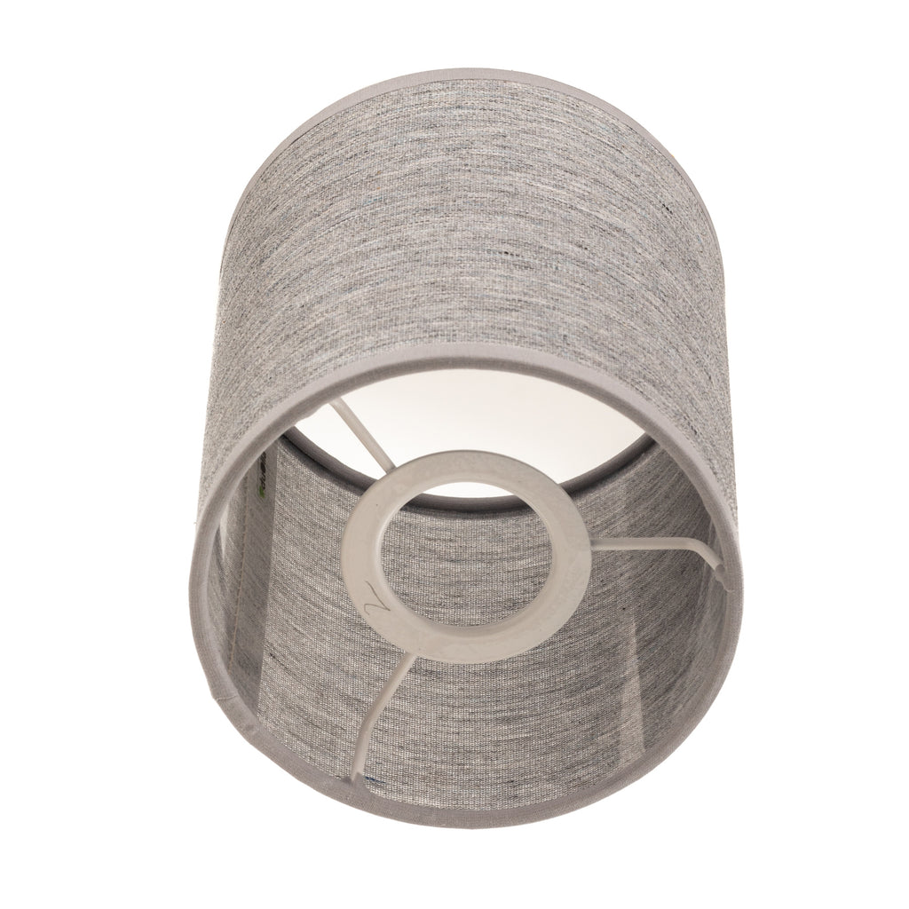 Lampeskjerm Roller bomull grå Ø13 cm H15 cm detalj av kant