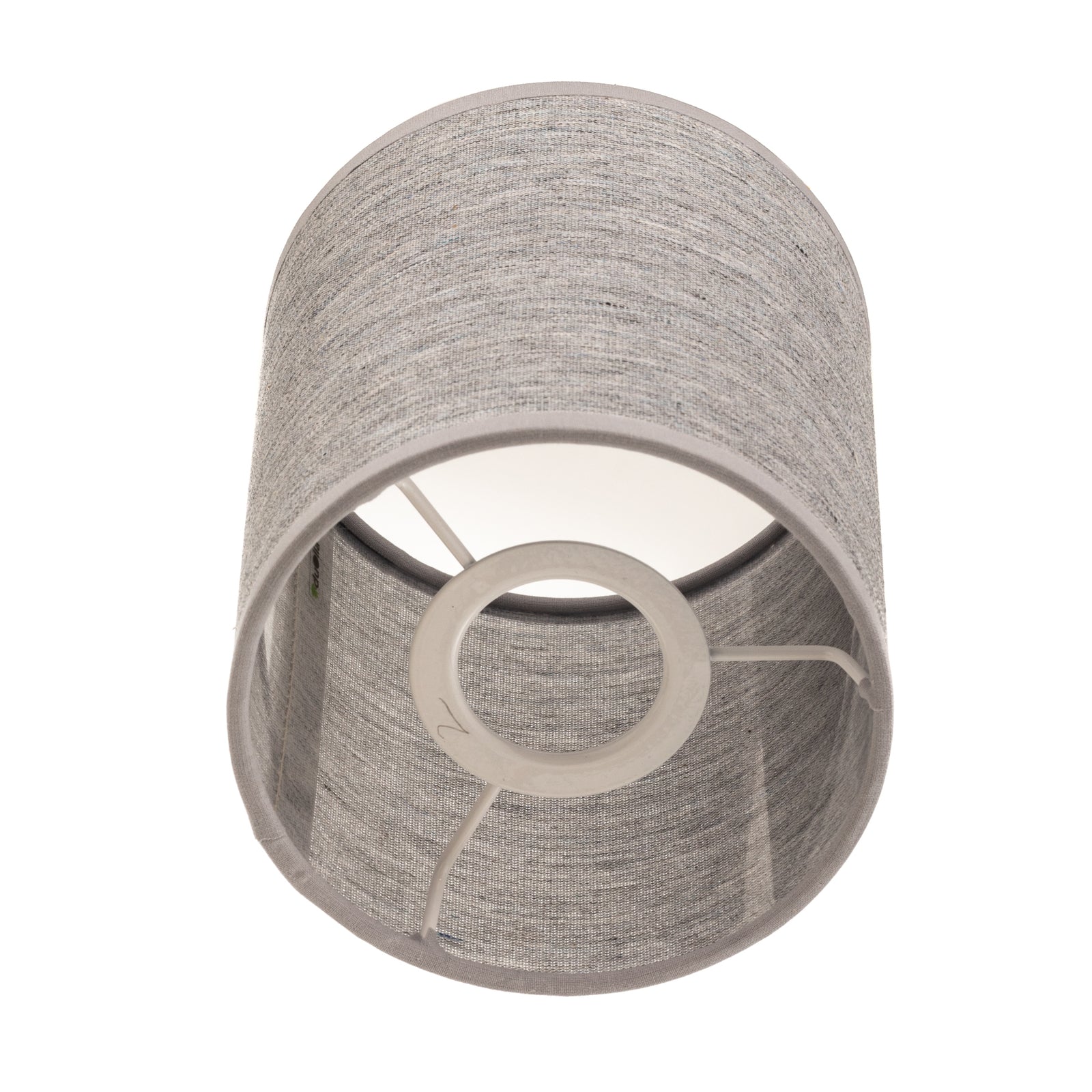 Lampeskjerm Roller bomull grå Ø13 cm H15 cm detalj av kant