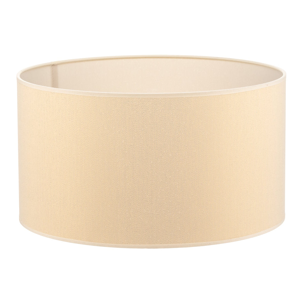 Lampeskjerm Roller tekstil ecru/gull Ø40 cm E27 - Duolla montert i lampe