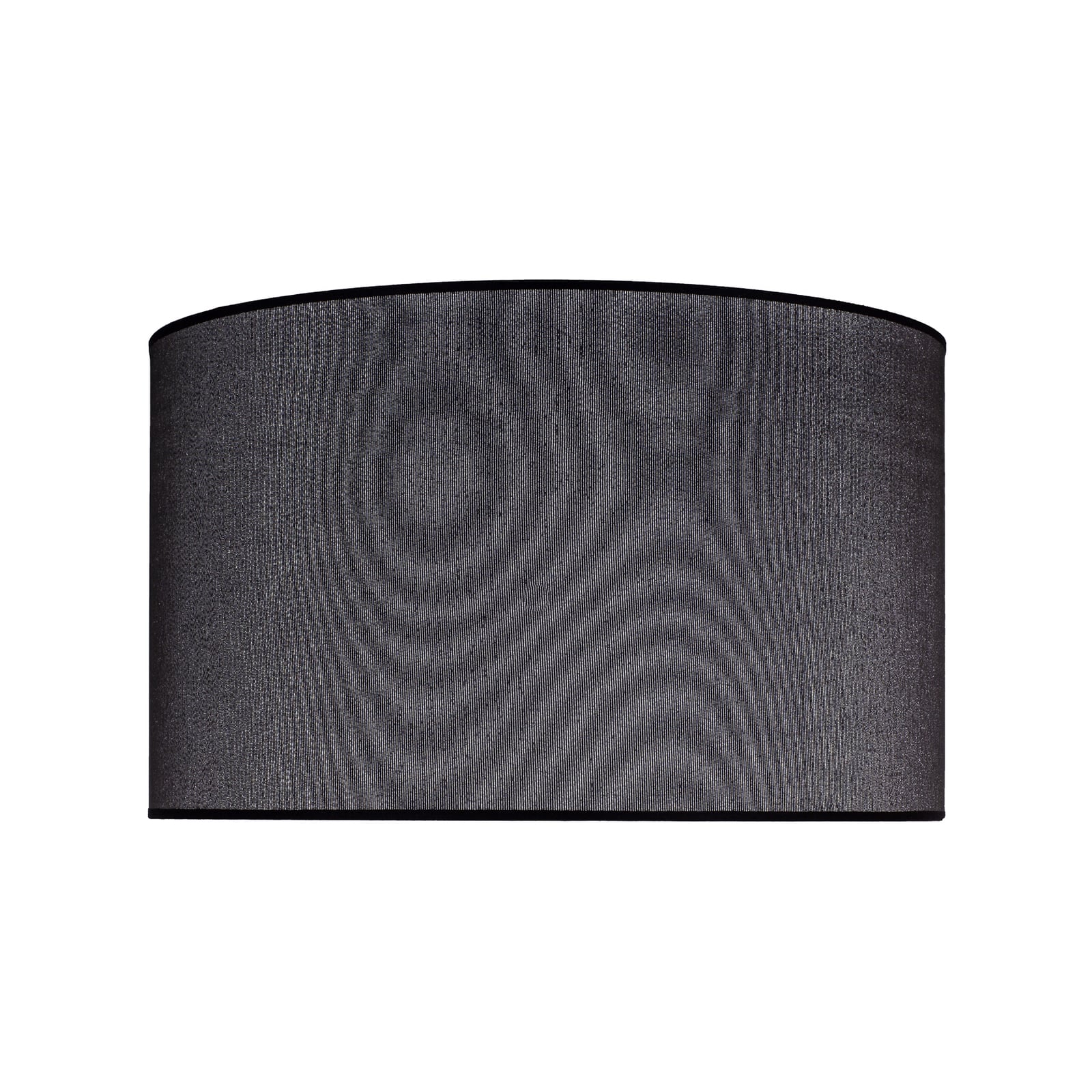 Lampeskjerm Roller tekstil svart/sølv Ø50 cm H30 cm E27 forfra