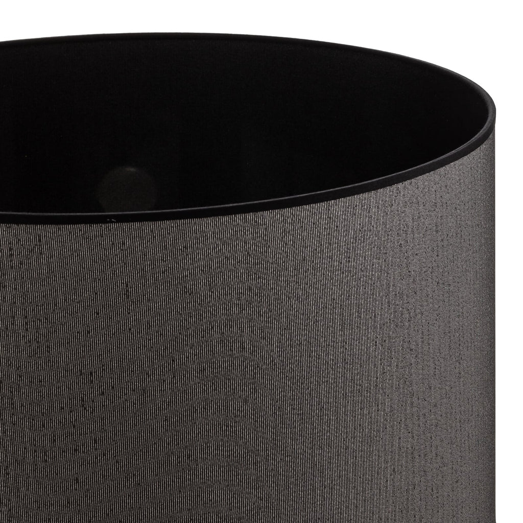 Oversikt av Lampeskjerm Roller tekstil svart/sølv Ø50 cm H30 cm E27