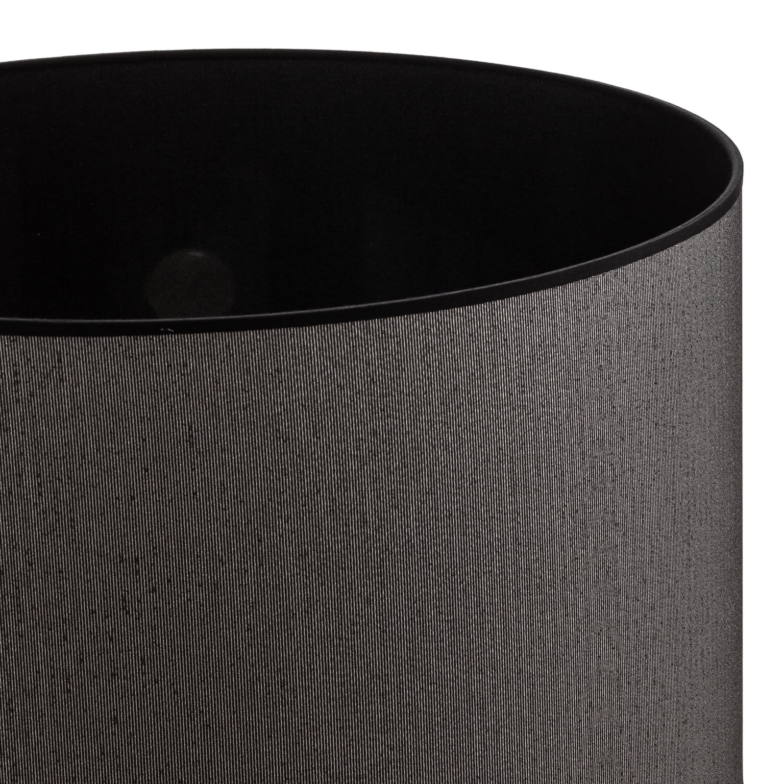 Oversikt av Lampeskjerm Roller tekstil svart/sølv Ø50 cm H30 cm E27