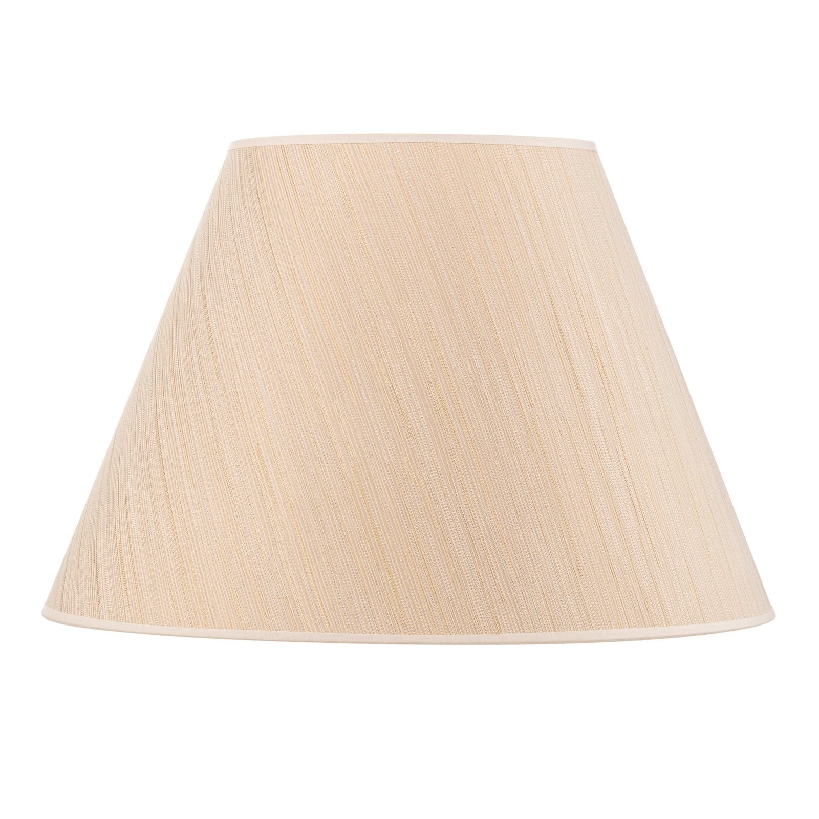 Lampeskjerm Sofia hvit/gull stripet tekstil Ø45 cm - Duolla
