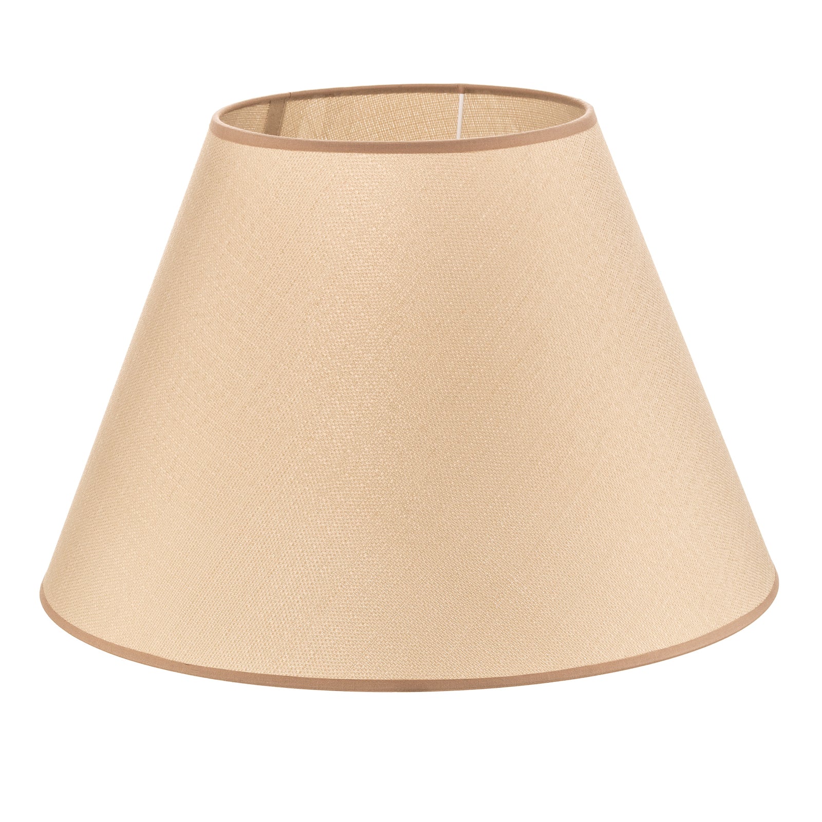 Lampeskjerm Sofia tekstil beige montert i lampe