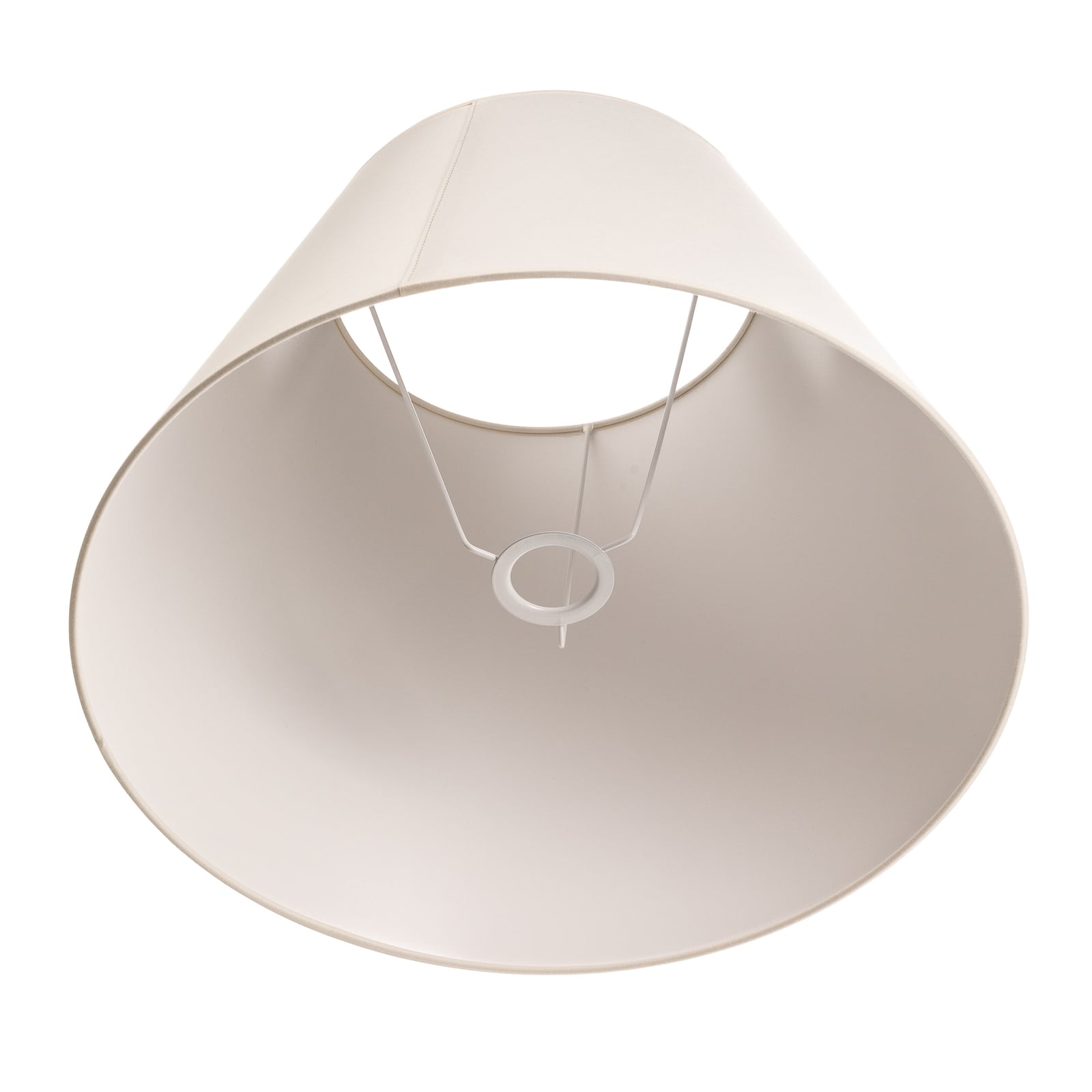 Lampeskjerm Sofia tekstil ecru/hvit Ø45 cm høyde 31 cm - Duolla